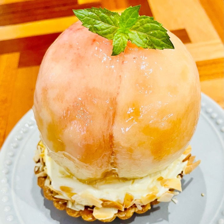 丸ごと桃タルト!